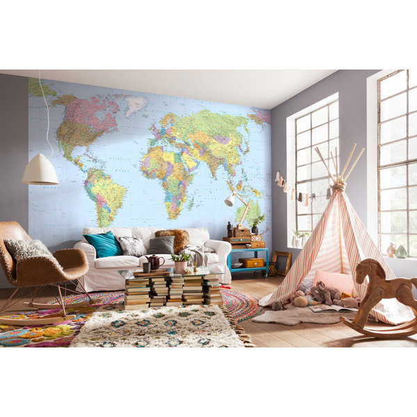 The Twillery Co.® Lawton Maps Wallpaper & Reviews Wayfair